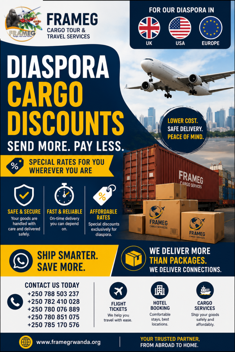 Diaspora Cargo Discounts to Rwanda | How to Save Money When Shipping Goods Home