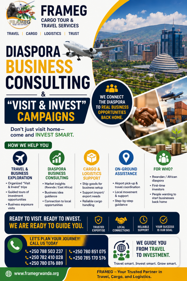 Invest in Rwanda from Abroad | Diaspora Business Consulting & Visit Programs